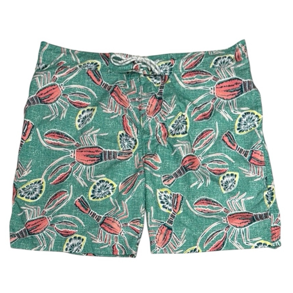 NWT St John's Bay Lobsters Print Men's Swim Trunks Shorts with Mesh Liner XXL